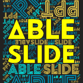 PPT ABLE SLIDE-wordart poster