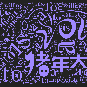 Nothing is impossible to a willing heart-wordart poster
