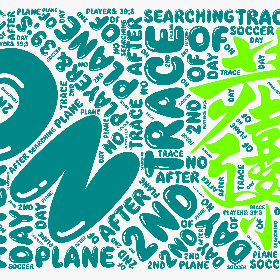 No trace of soccer player';s plane after 2nd day searching-wordart poster