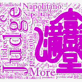 Judge Napolitano: More self-inflicted presidential legal woes-wordart poster