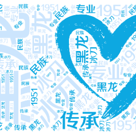 黑龙 冰刀 1951 民族 传承 专业-wordart poster
