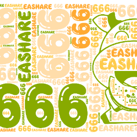 Eashare 666-wordart poster