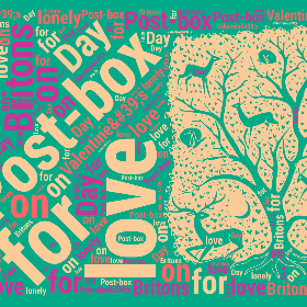 Post-box love for lonely Britons on Valentine';s Day-wordart poster