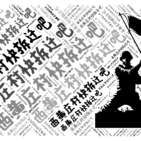 西黄庄村快拆迁吧-wordart poster