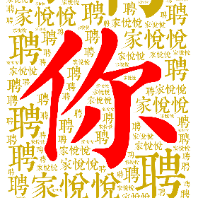 聘 家悦悦-wordart poster
