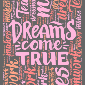Teamwork makes dreamwork-wordart poster