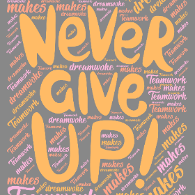 Teamwork makes dreamwoke-wordart poster