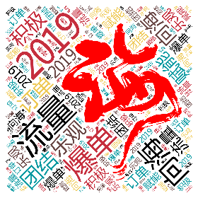 2019 向海 流量 爆单 订单 团结 积极 乐观 赋能-wordart poster