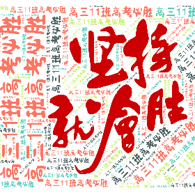 高三11班高考必胜-wordart poster