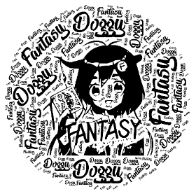 Fantasy Doggy-word2art poster