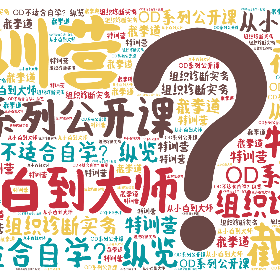 OD系列公开课 从小白到大师 OD不适合自学?纵览 特训营 组织诊断实务 截拳道-word2art poster