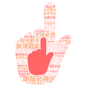 中陆必得-word2art poster