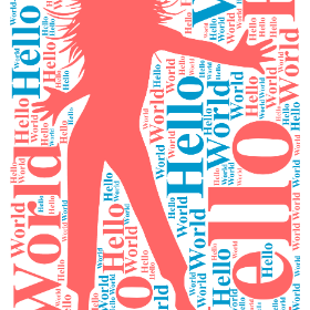 Hello World-wordart poster