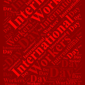 International Workers' Day-wordart poster