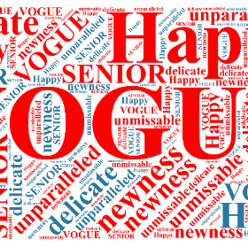 VOGUE delicate Happy SENIOR newness unparalleled unmissable-wordart poster