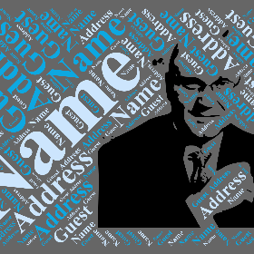 Name Guest Address-wordart poster