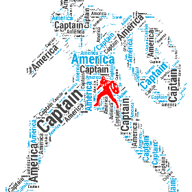 Captain America-wordart poster