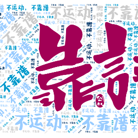 不运动,不靠谱-wordart poster